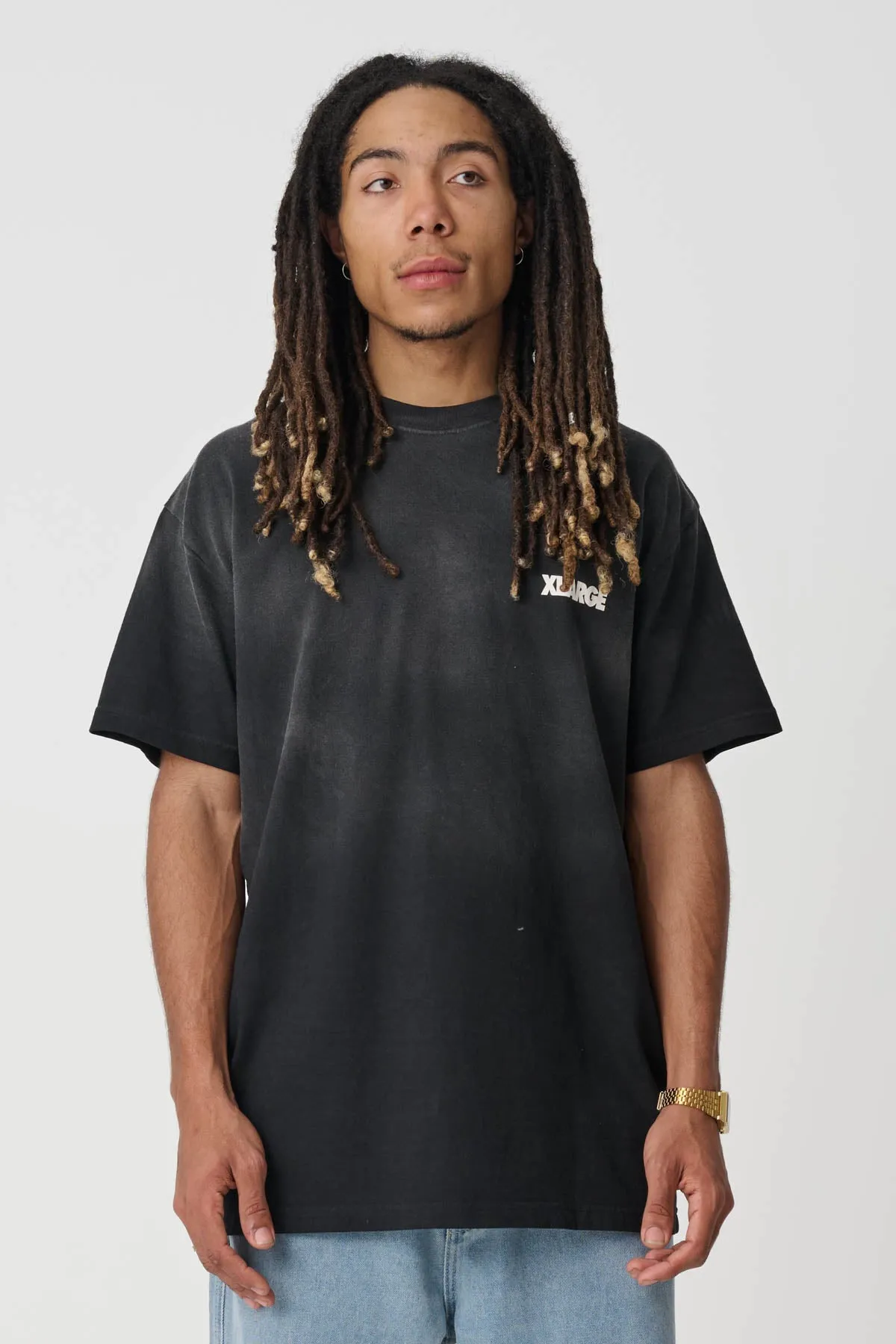 WASHED 91 LCB TEE - ACID BLACK