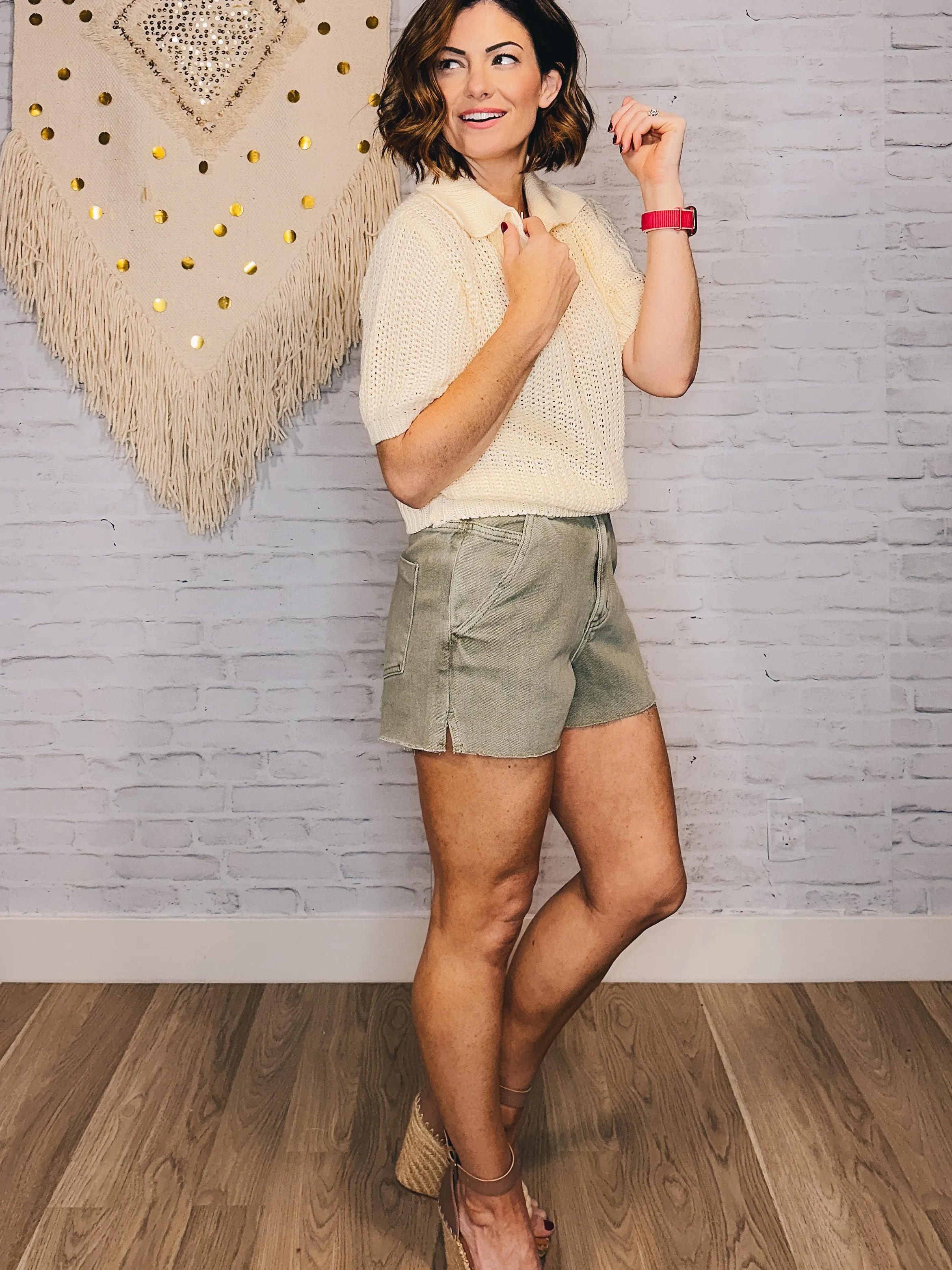 Washed Out Short [Olive]