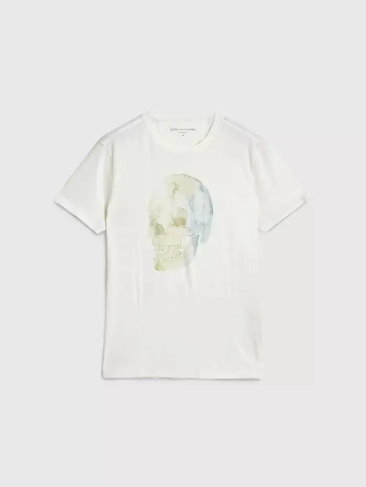 WATERCOLOUR SKULL T-SHIRT - JOHN VARVATOS
