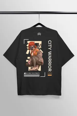 We Own The Streets Black Oversized Tee