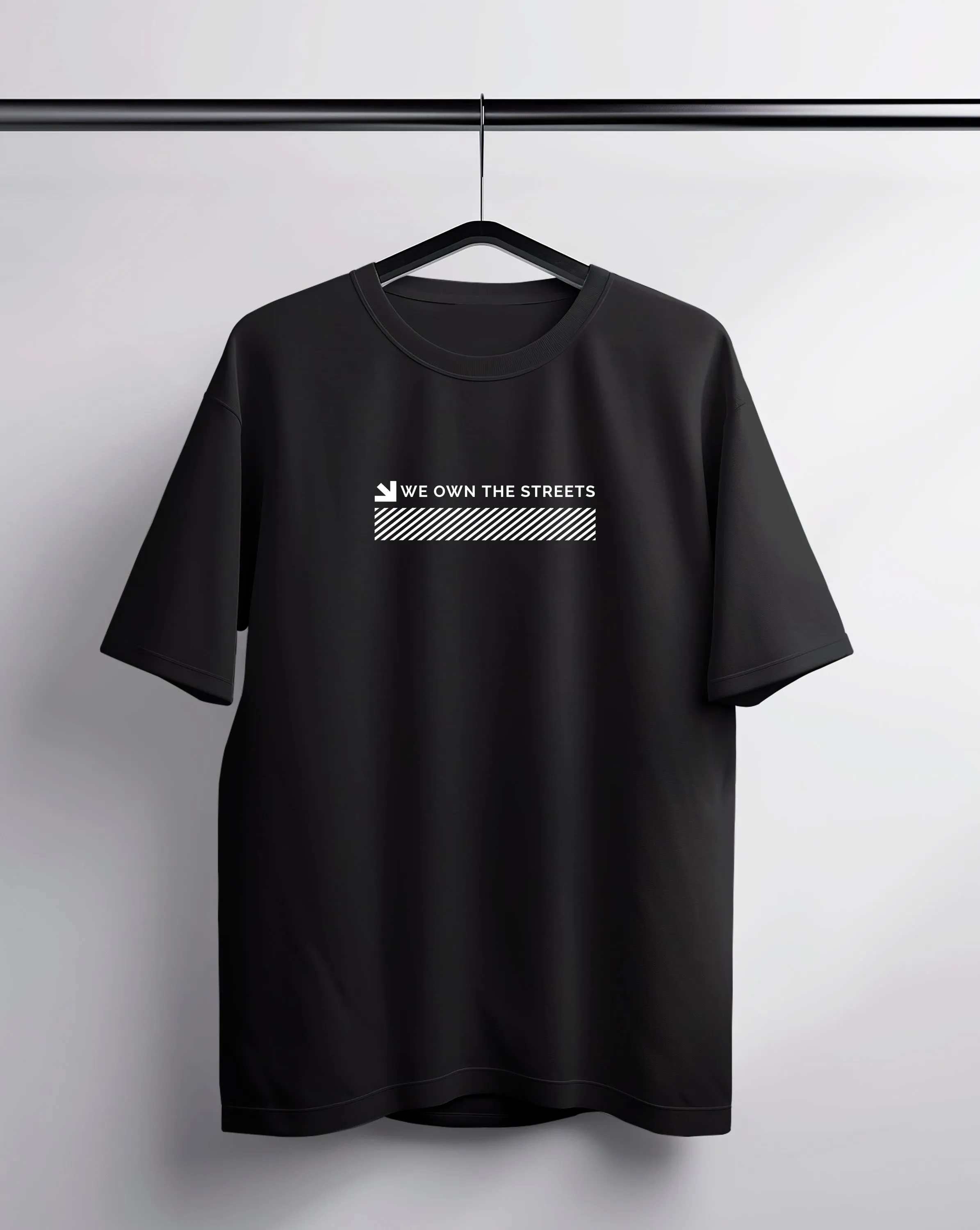 We Own The Streets Black Oversized Tee
