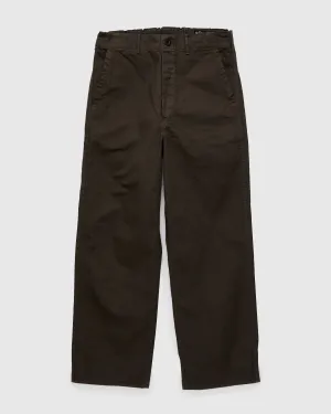 Wide Fit French Work Pants in Coffee Brown