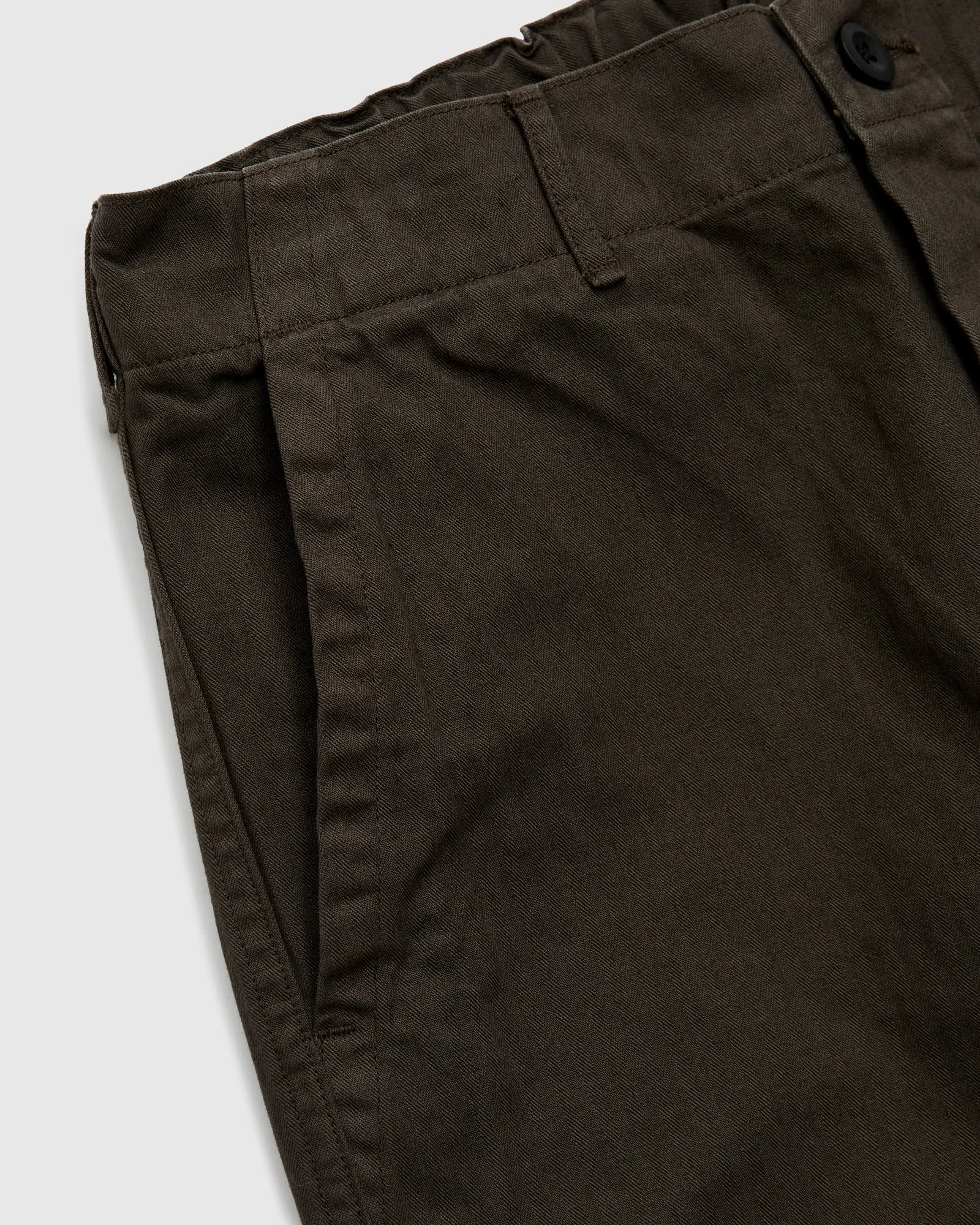 Wide Fit French Work Pants in Coffee Brown