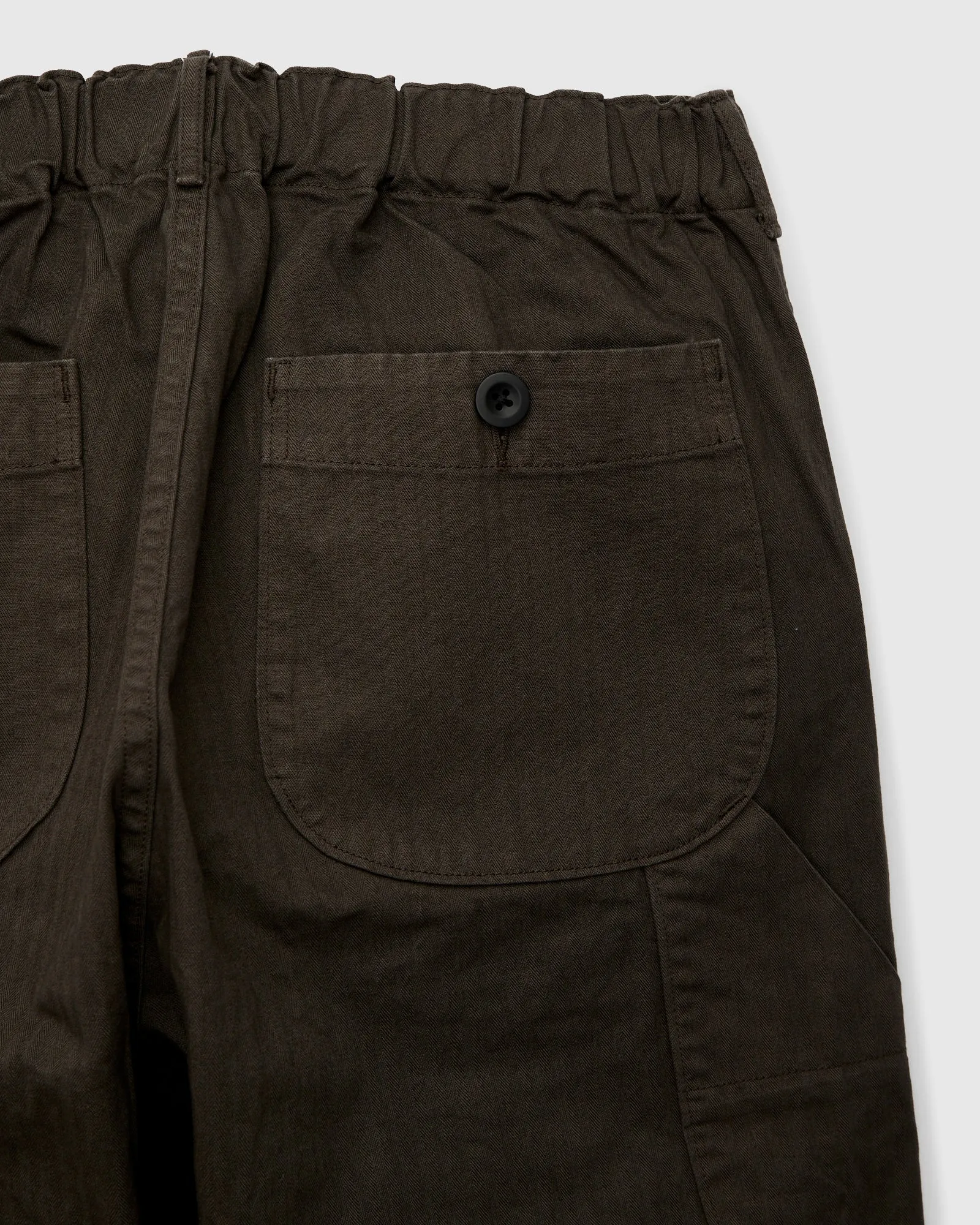 Wide Fit French Work Pants in Coffee Brown