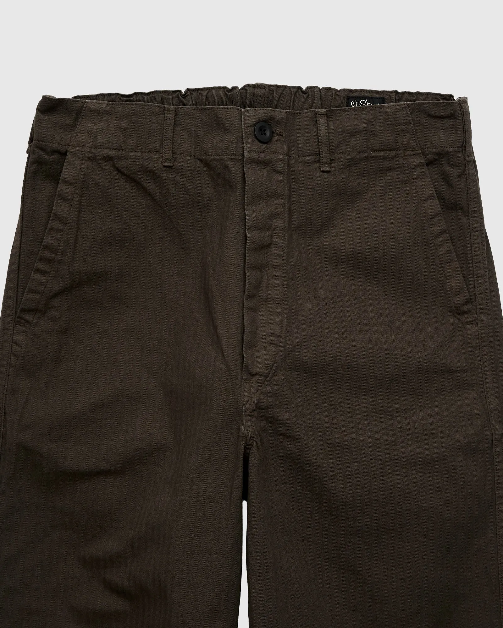 Wide Fit French Work Pants in Coffee Brown