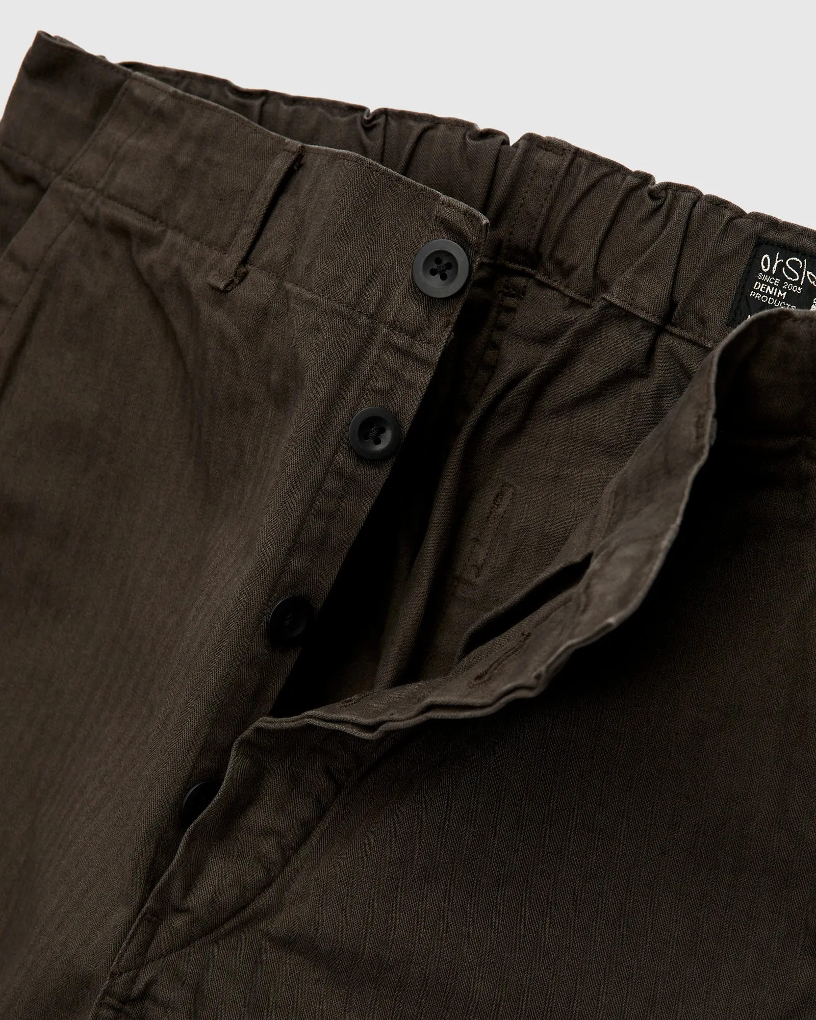 Wide Fit French Work Pants in Coffee Brown