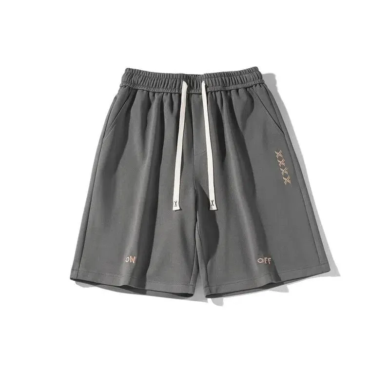 Wide-leg Embroidery Shorts