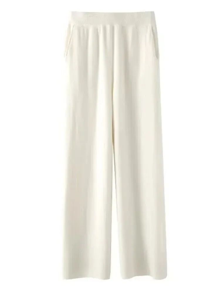 Wide Leg Pants – Ribbed Knit Fabric – Lounge to Street Style