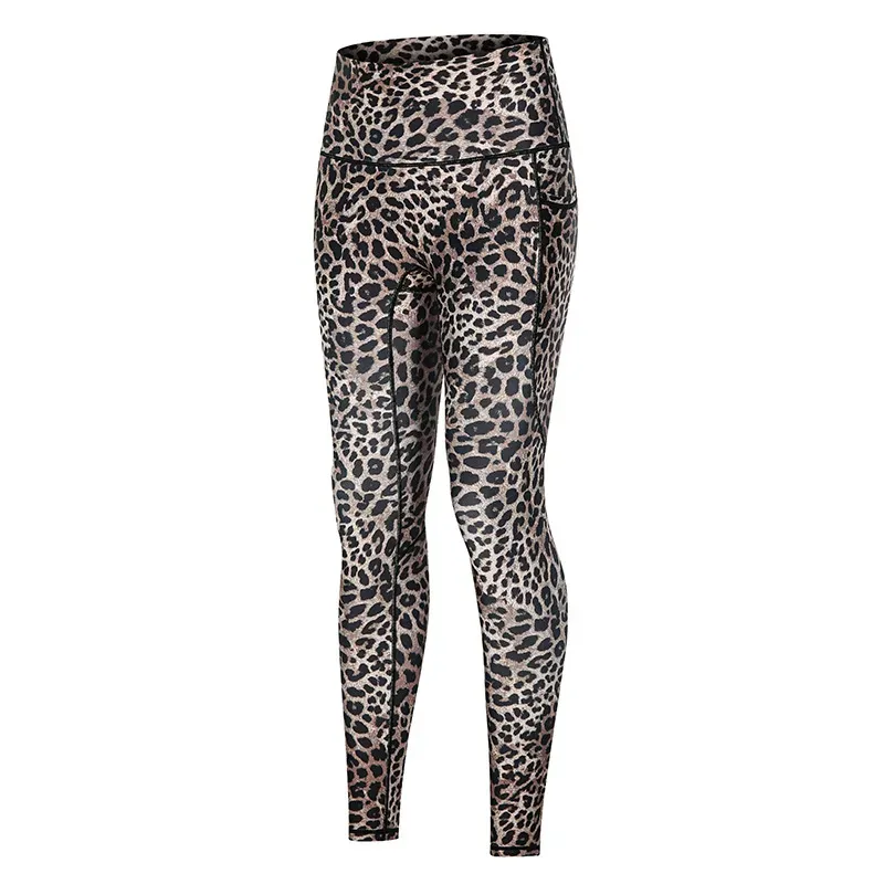 WildPace High-Rise Leopard Print Pocket Leggings