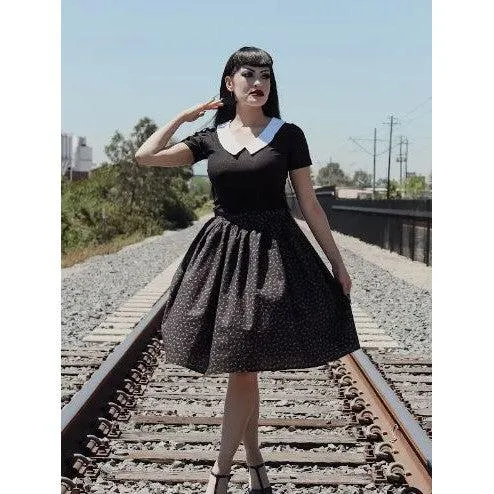 Witch's Brew Bats Pleated Circle Skirt by Hemet