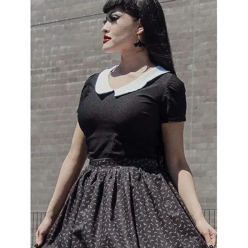 Witch's Brew Bats Pleated Circle Skirt by Hemet