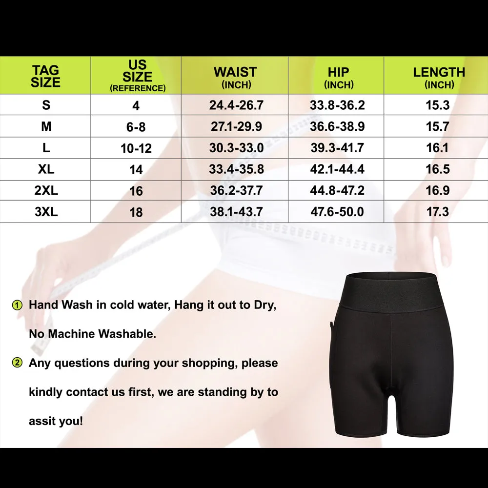 Women Neoprene Sauna Sweat Pants with Side Pocket