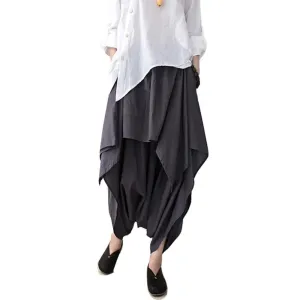 Women Pants Cotton Linen Ruffled Harem Pants Women Trousers Women Camouflage Casual Pants Women