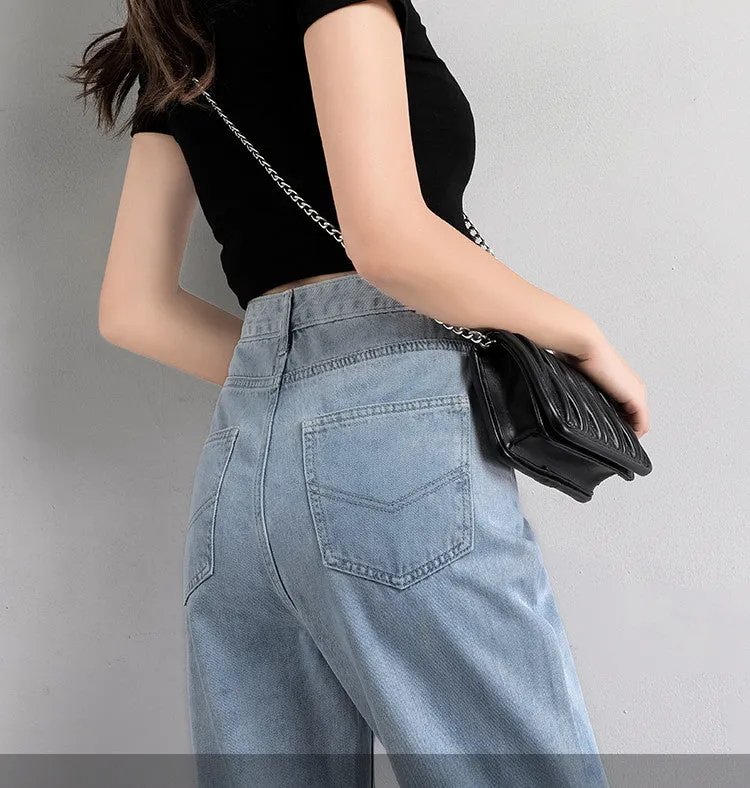 Women Wide Leg Jeans Summer Thin Section