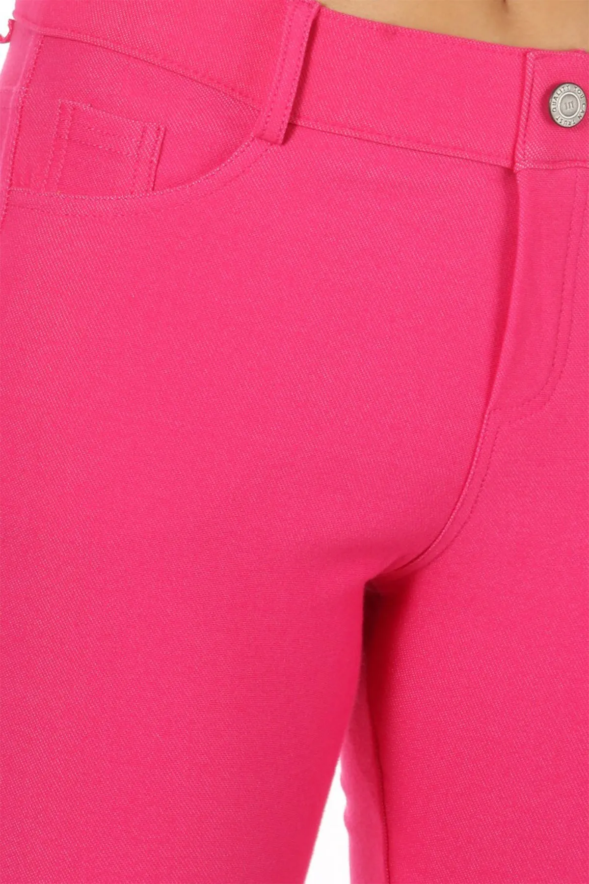 Women's Casual Stretch Comfy Pockets Solid Bermuda Shorts Pants