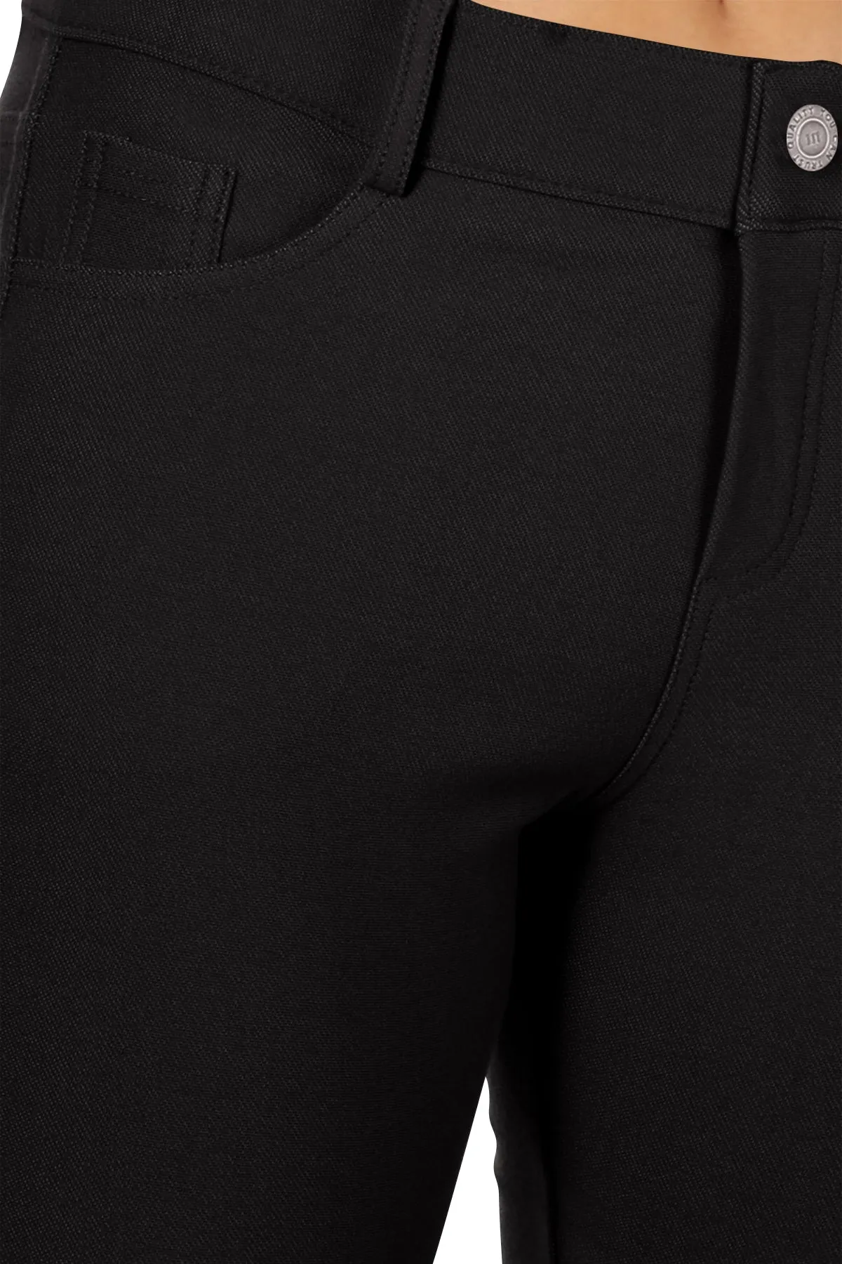 Women's Casual Stretch Comfy Pockets Solid Bermuda Shorts Pants