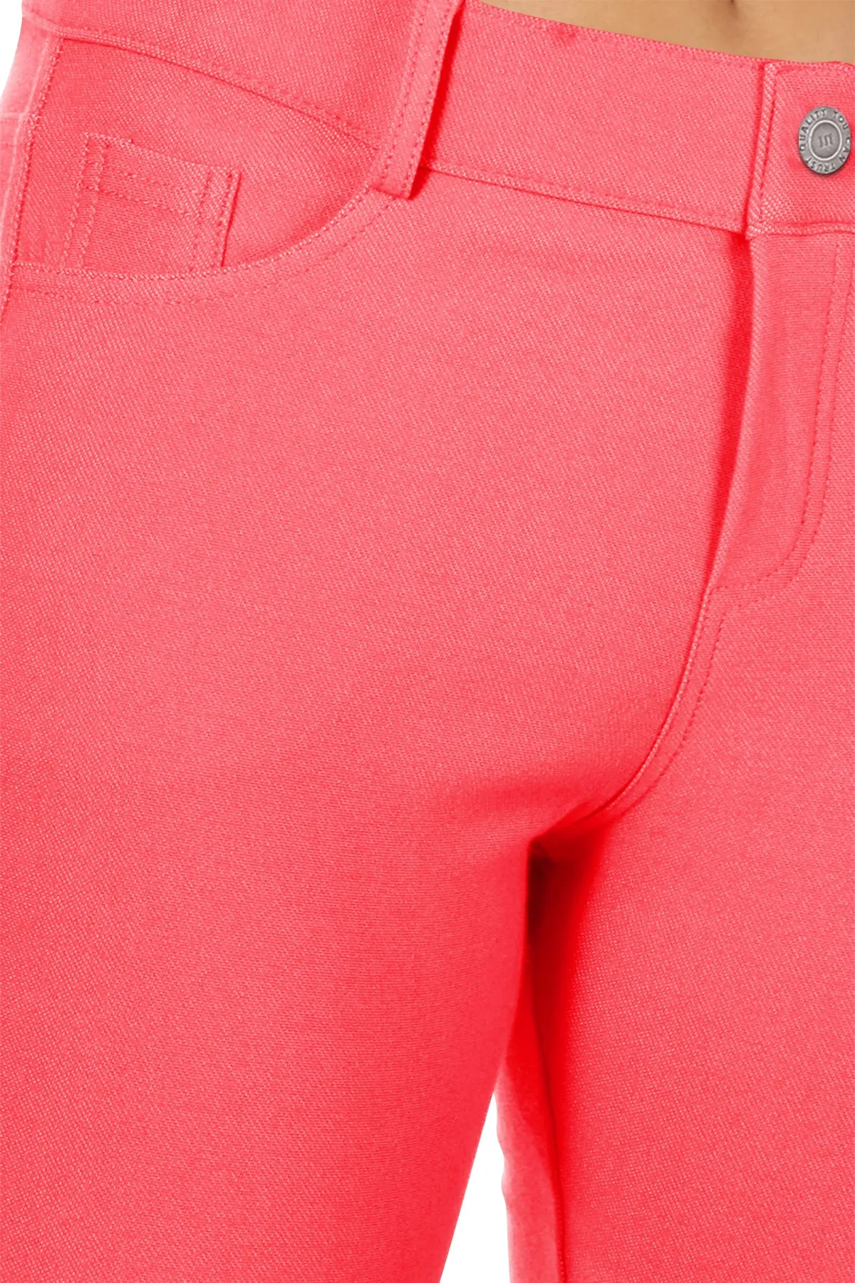 Women's Casual Stretch Comfy Pockets Solid Bermuda Shorts Pants