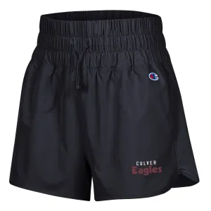 Womens Tailgate Wide Waist Short - Black