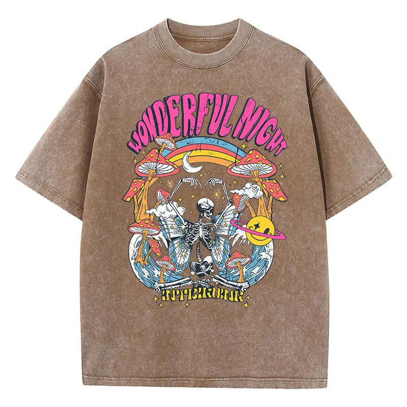 “Wonderful night skeleton” TEE-D555 | Inspanda