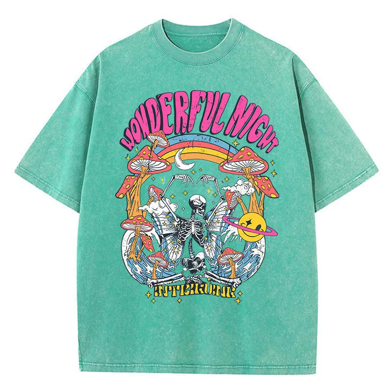 “Wonderful night skeleton” TEE-D555 | Inspanda