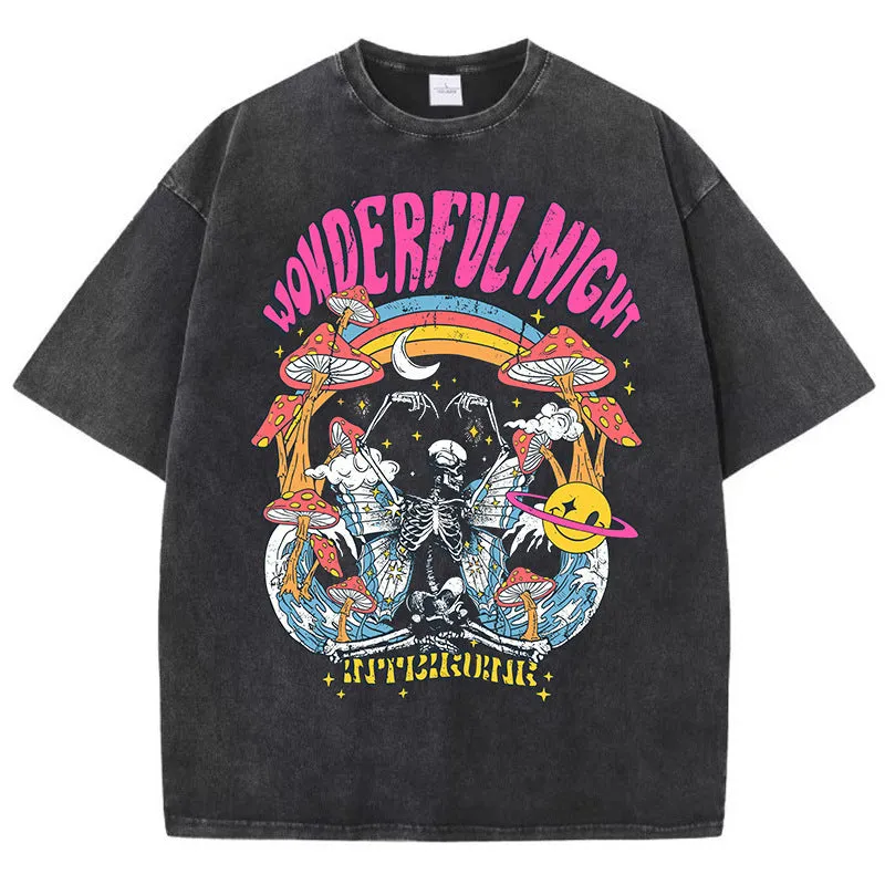 “Wonderful night skeleton” TEE-D555 | Inspanda
