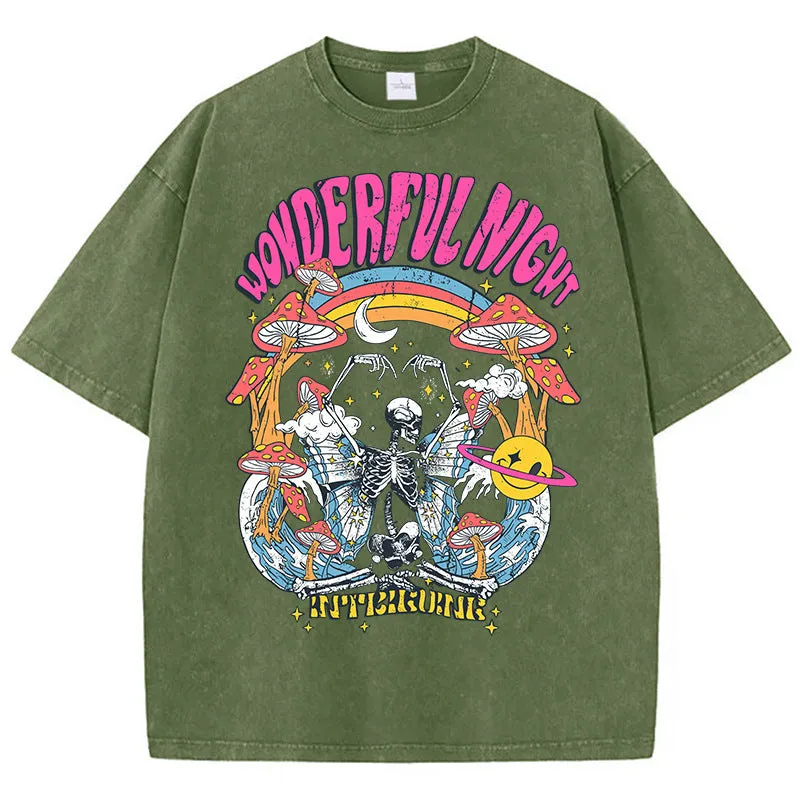 “Wonderful night skeleton” TEE-D555 | Inspanda