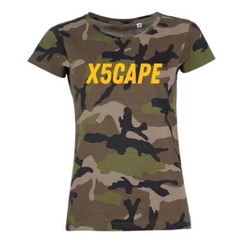 X5CAPE Womens Green Camo Tee