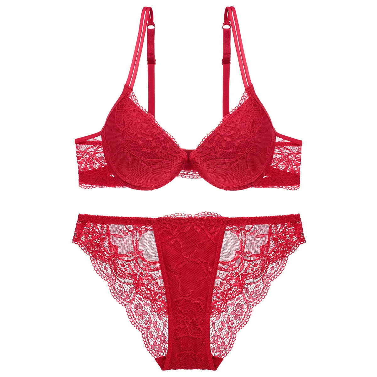 Young Women's Lace Push Up Bra Set