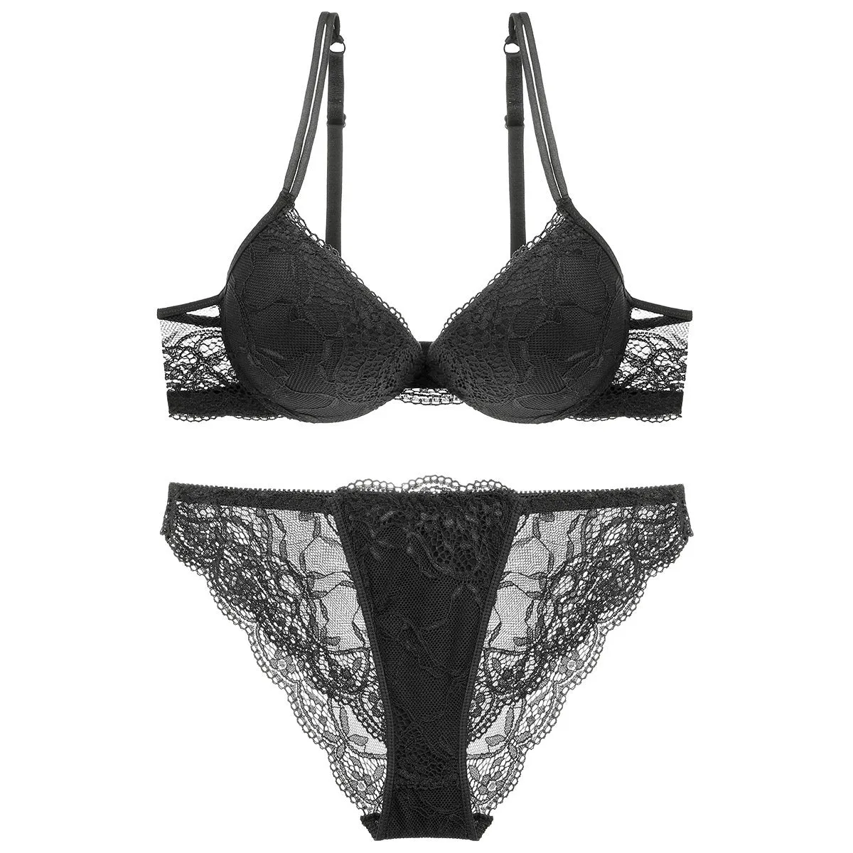 Young Women's Lace Push Up Bra Set