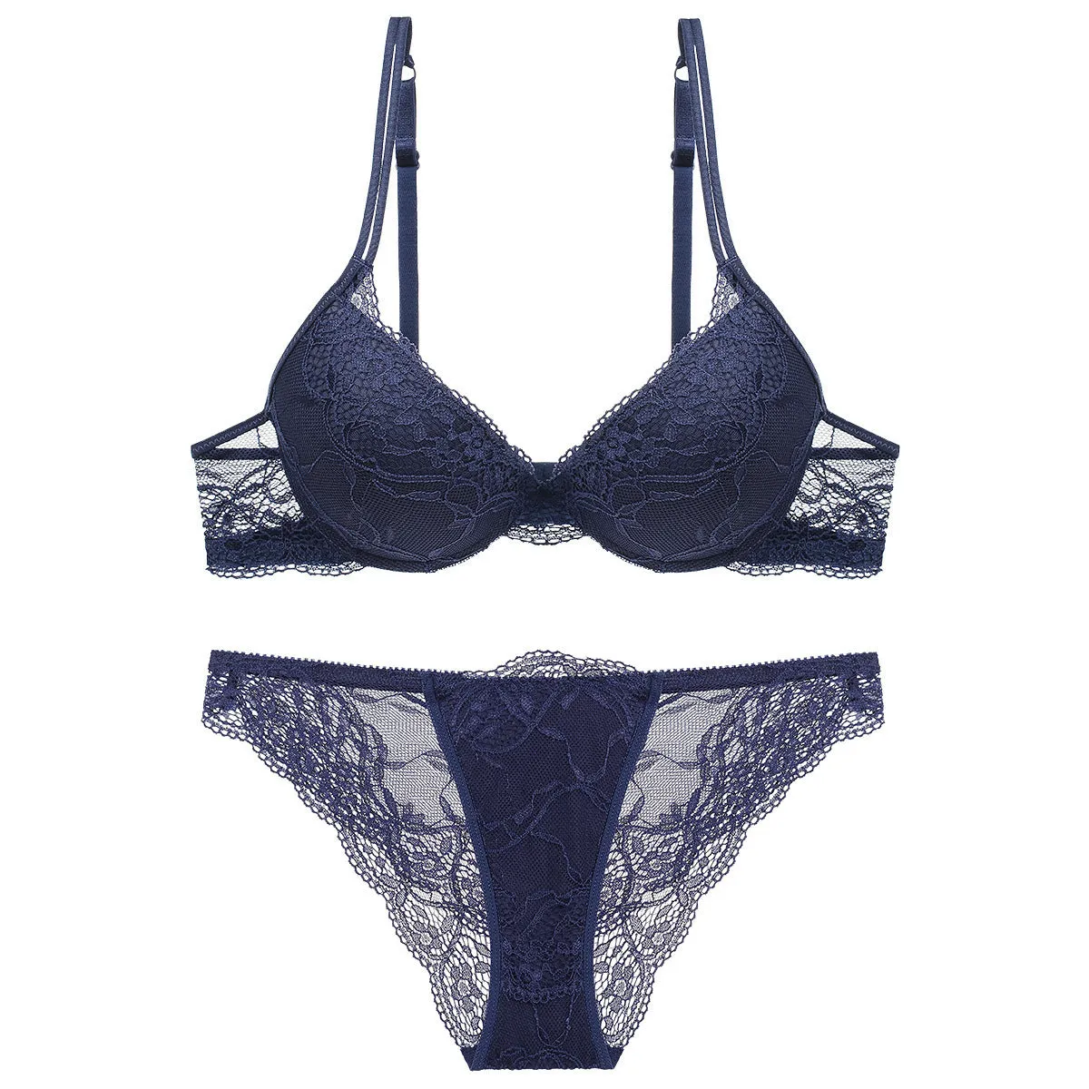 Young Women's Lace Push Up Bra Set