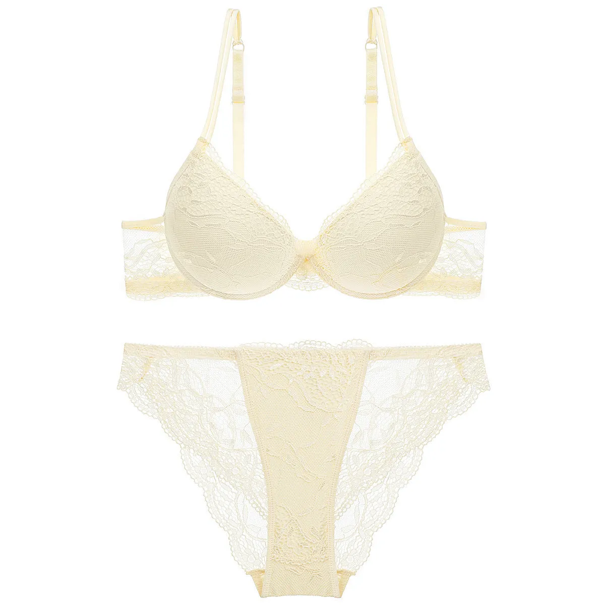 Young Women's Lace Push Up Bra Set