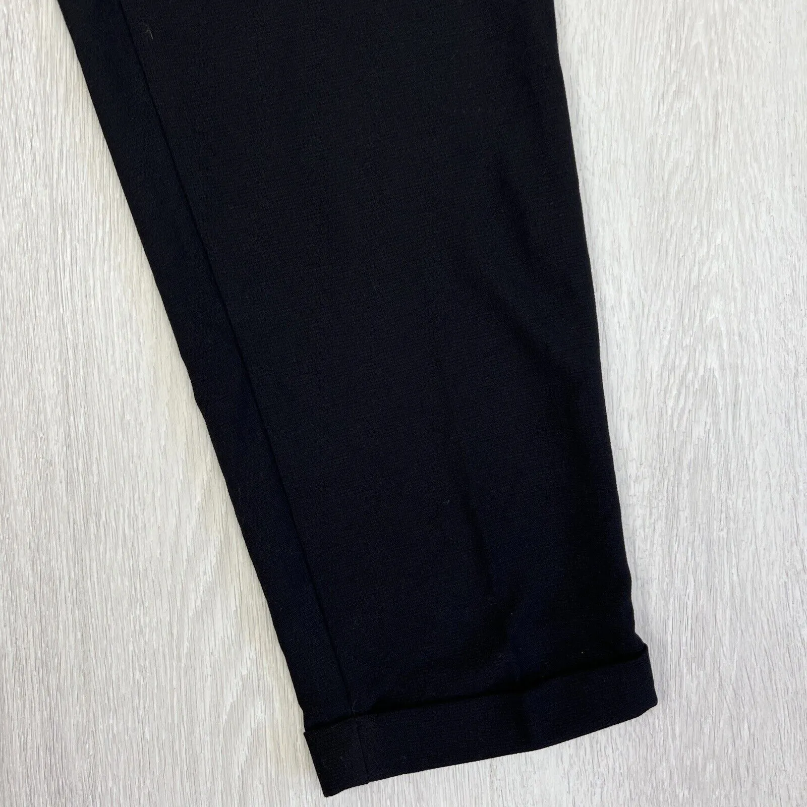 Zara Mens Black Woven Dress Pants Size 36 (New, missing button)