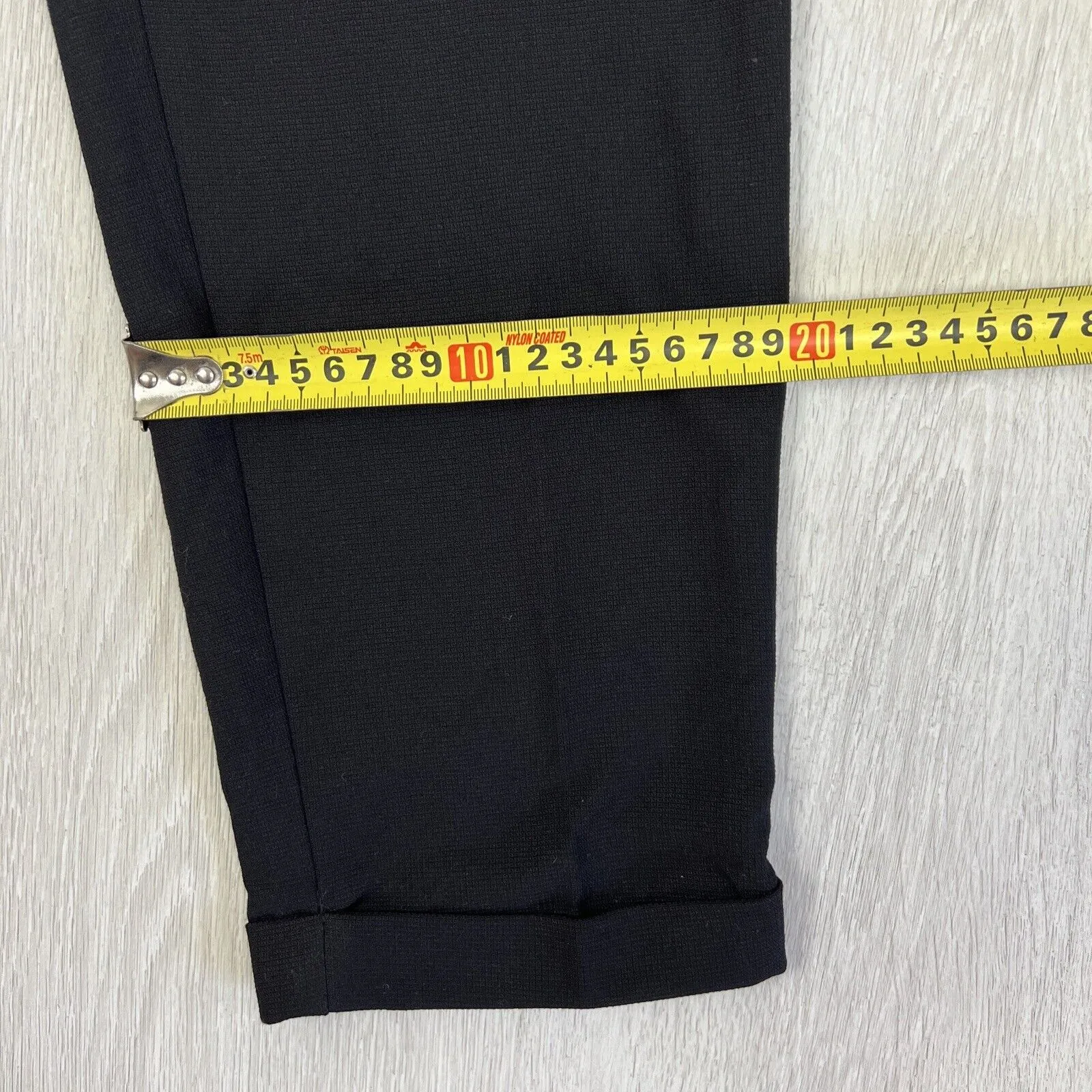 Zara Mens Black Woven Dress Pants Size 36 (New, missing button)