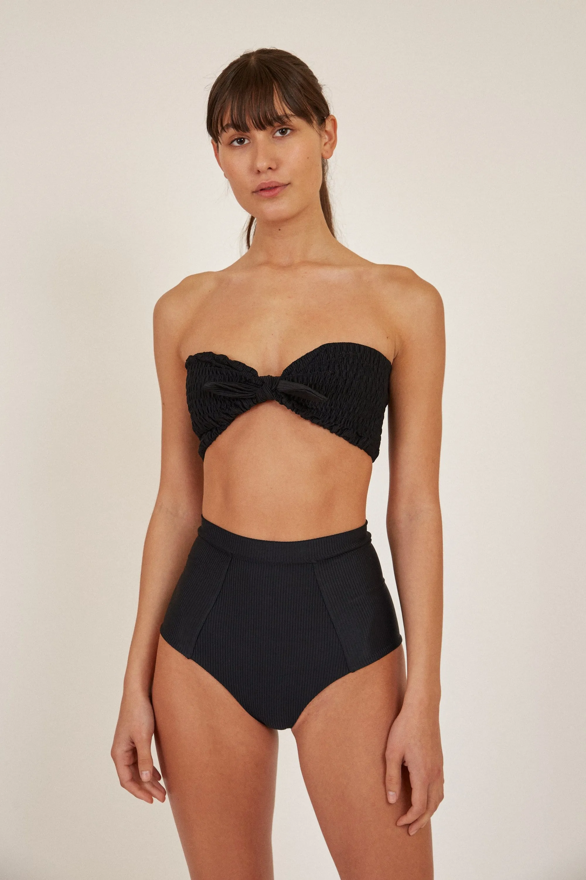 ZARI CHEEKY CUT BIKINI PANT - BLACK (SIZE 6 ONLY)