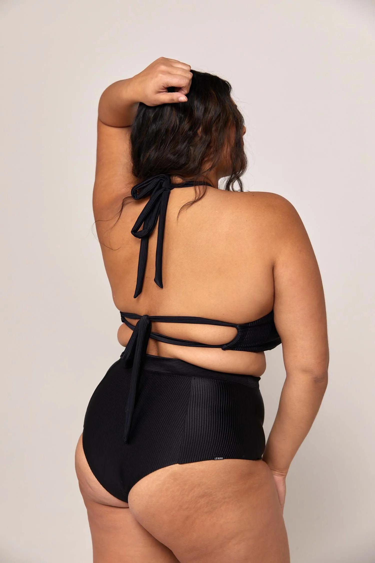 ZARI CHEEKY CUT BIKINI PANT - BLACK (SIZE 6 ONLY)